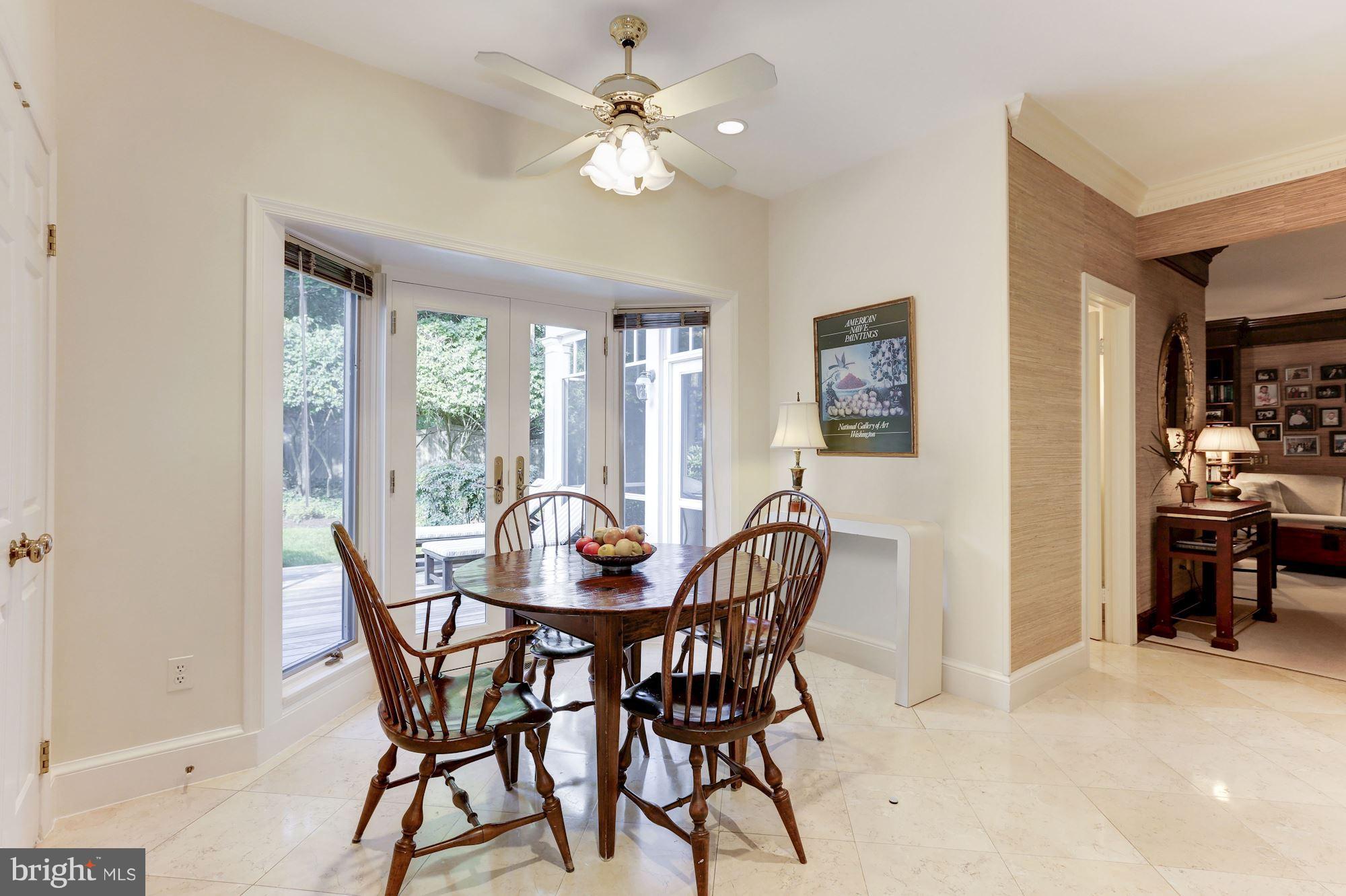 3239 Ellicott Street Northwest Washington, DC 20008 - Photo 14 of 28 Breakfast Area w/ Terrace Access