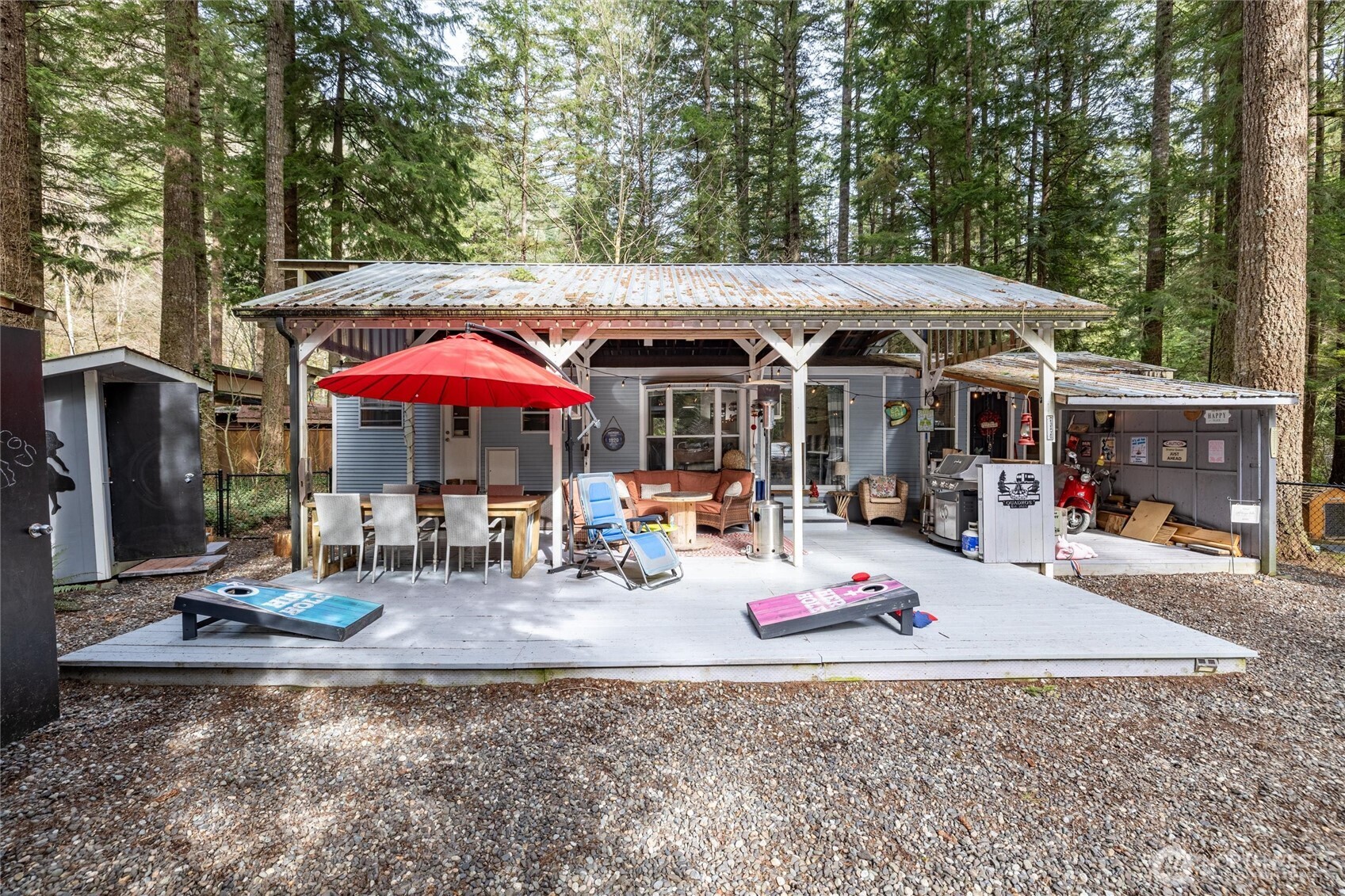 1075 Birch Lane Maple Falls, WA 98266 - Photo 1 of 16 a view of a chairs and tables in patio
