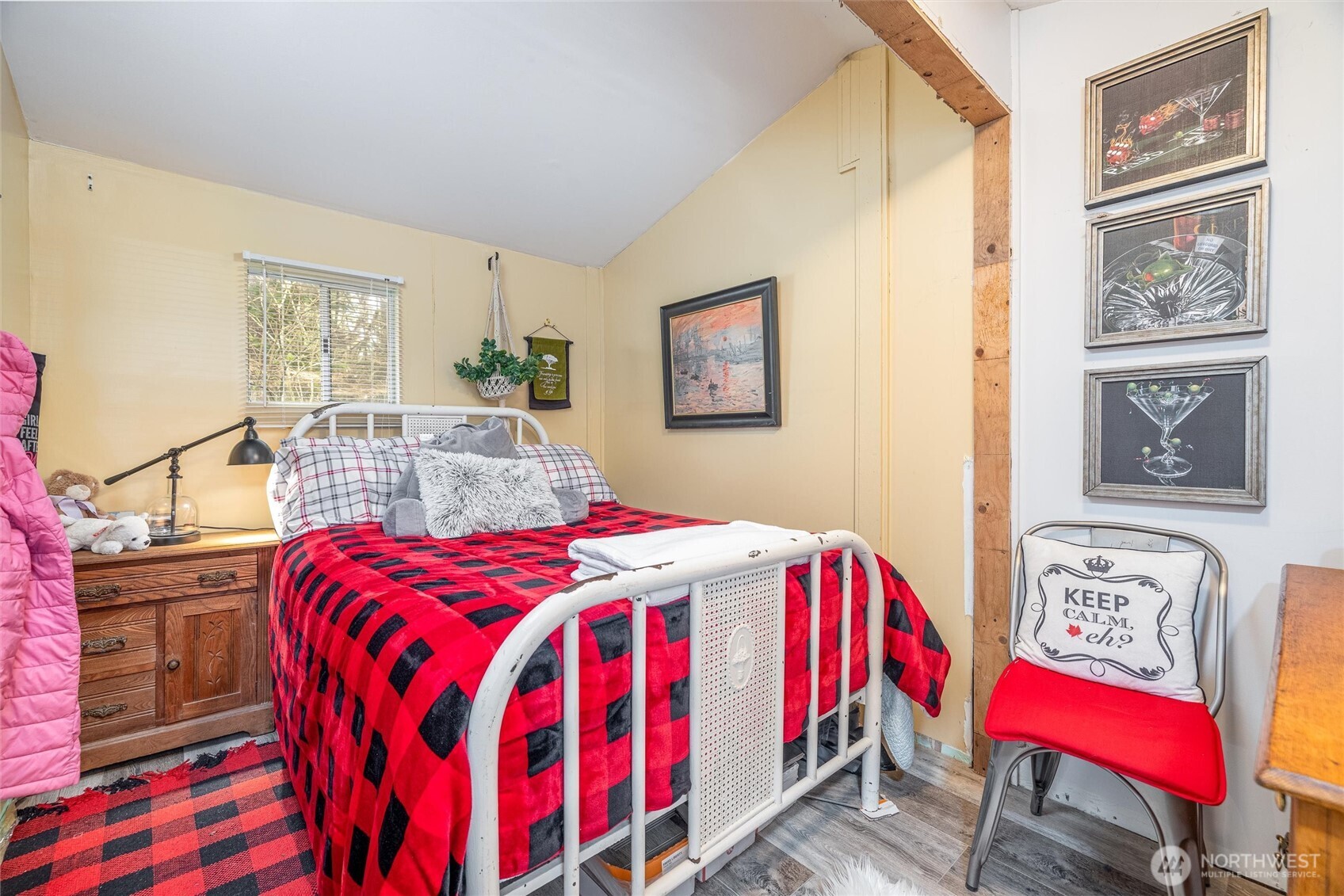 1075 Birch Lane Maple Falls, WA 98266 - Photo 11 of 16 a bedroom with a bed and wooden floor