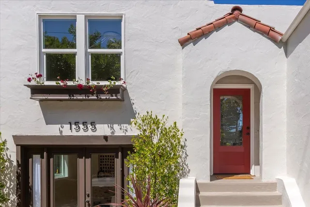 a front view of a house with entryway