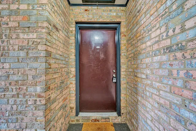 a view of a door and an outdoor space