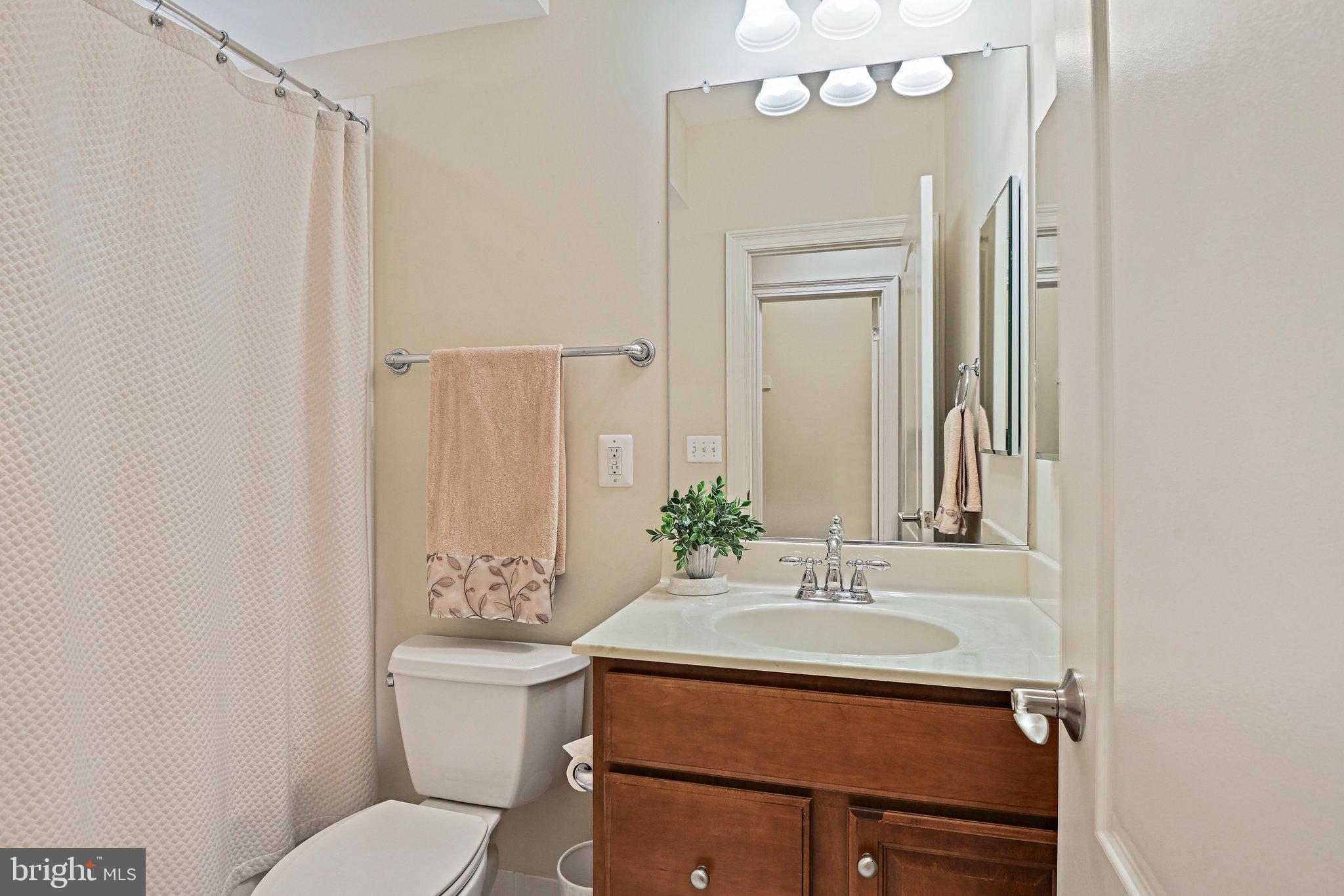 8424 Falcone Pointe Way Vienna, VA 22182 - Photo 60 of 71 a bathroom with a sink a toilet and mirror
