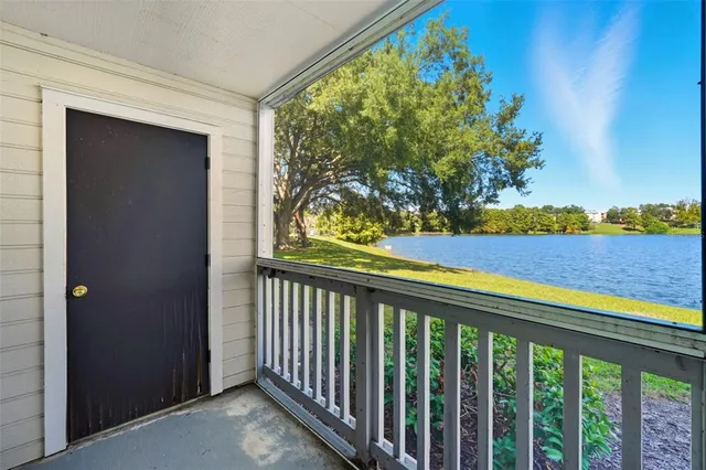 a view of city from a balcony