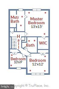 6503 Castine Lane Springfield, VA 22150 - Photo 53 of 54 3rd floor floor plan