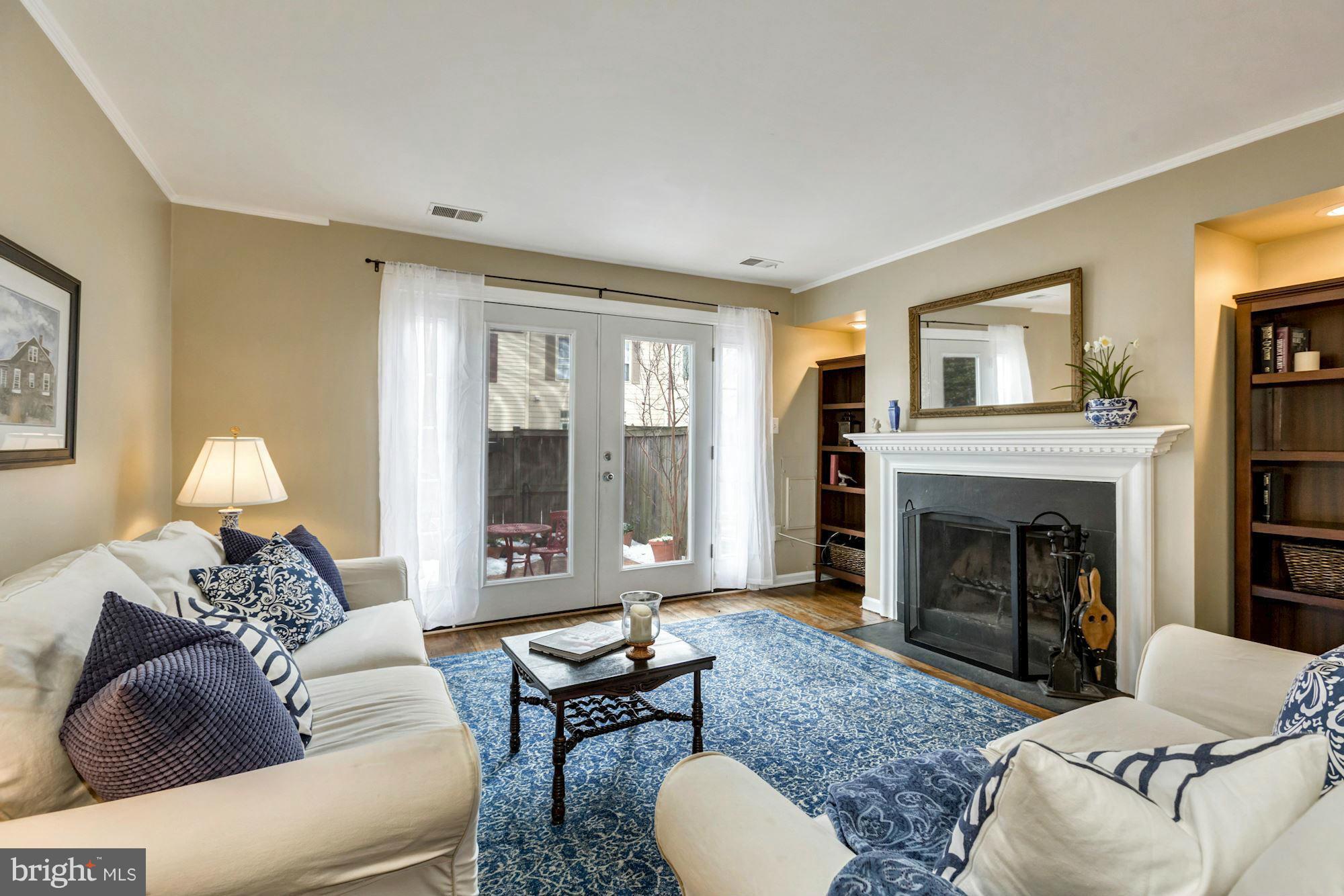 426 West Glebe Road Alexandria, VA 22305 - Photo 8 of 27 Living Room with Wood Burning Fireplace