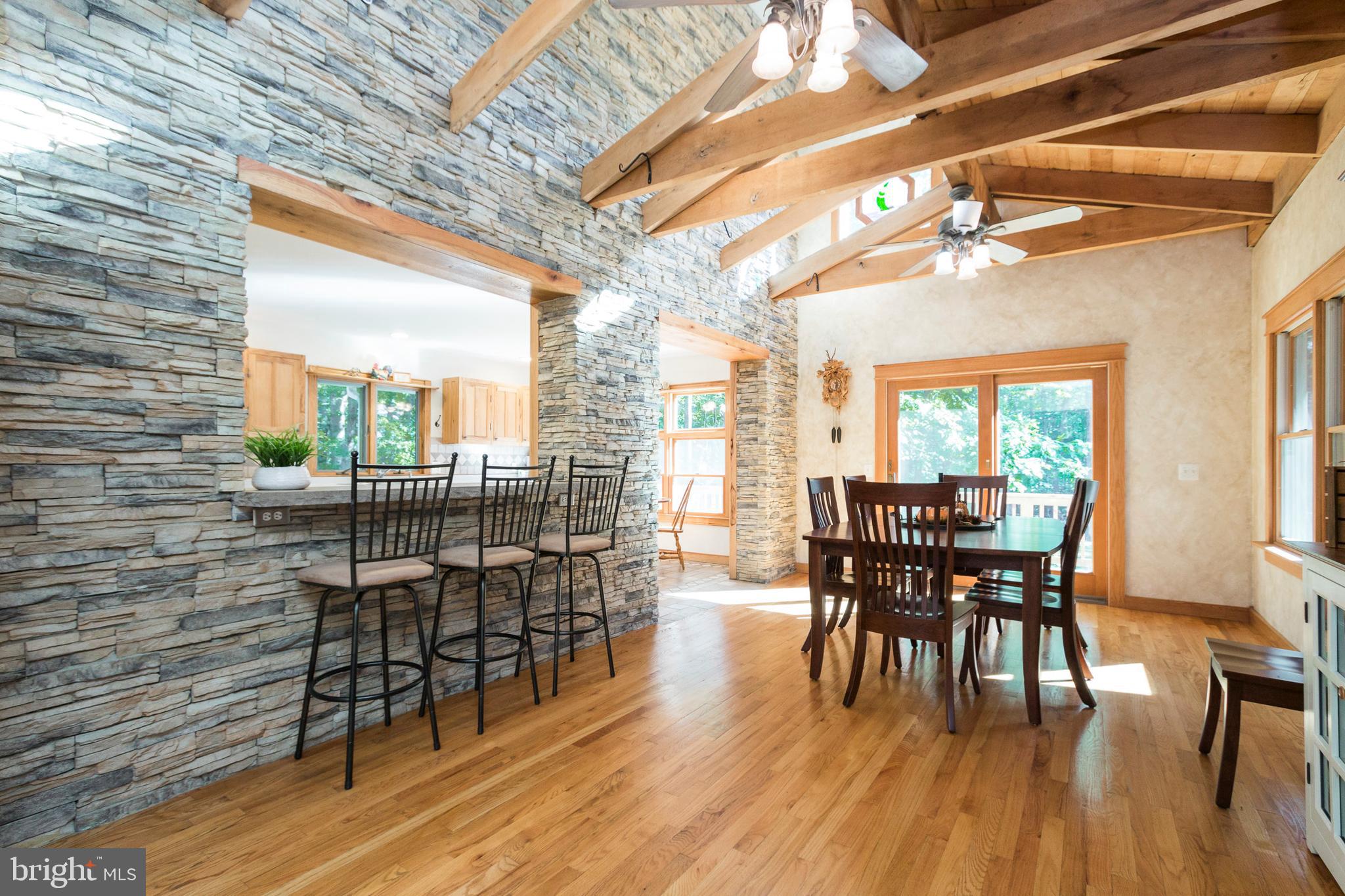5737 Balls Mill Road Midland, VA 22728 - Photo 14 of 71 Dining Room with Beamed Soaring Ceiling