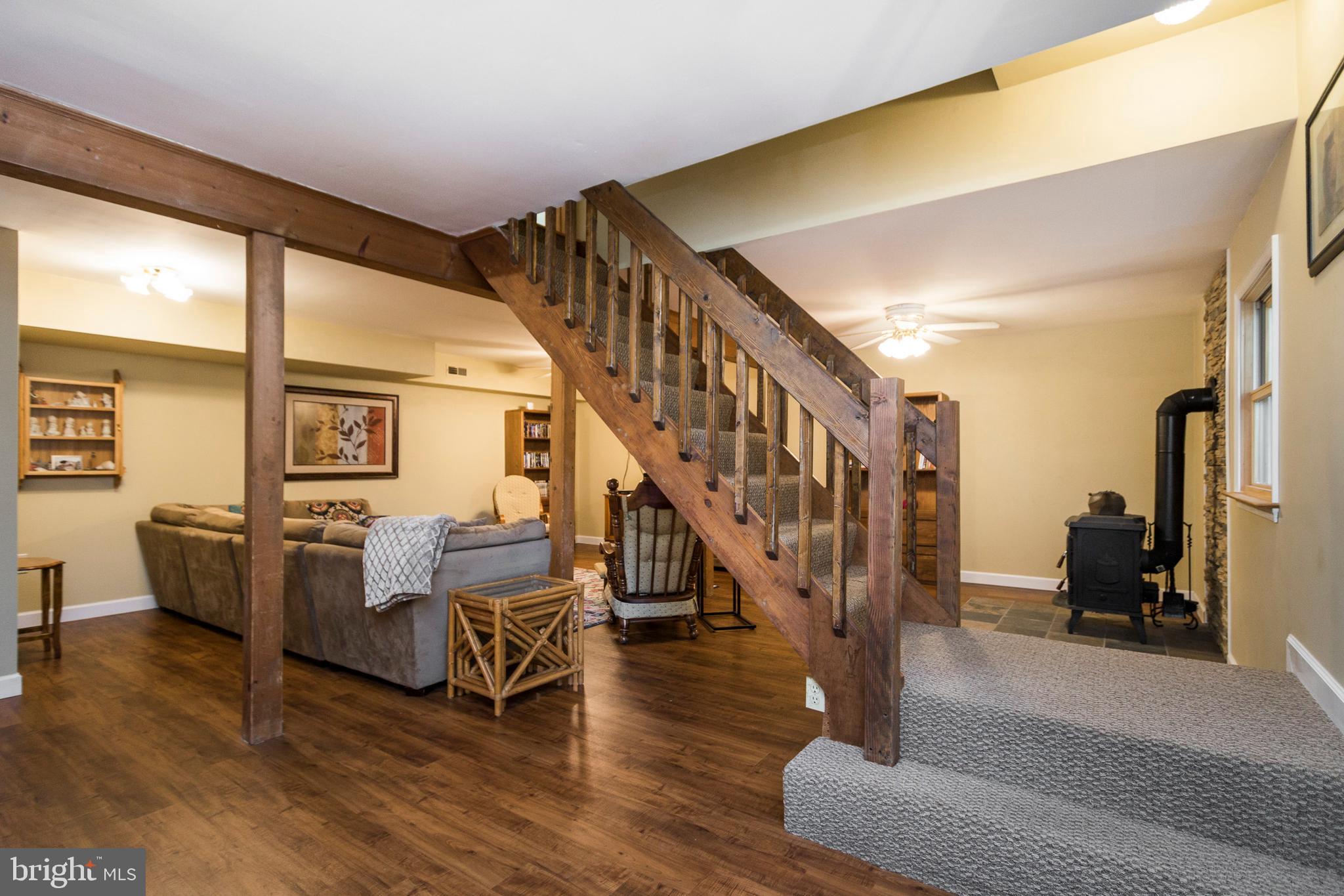 5737 Balls Mill Road Midland, VA 22728 - Photo 46 of 71 Fully Finished Lower Level with Wood-Burning Stove