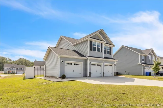 a house view with a swimming pool