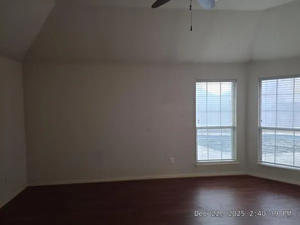 an empty room with a window