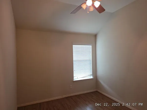 an empty room with a window