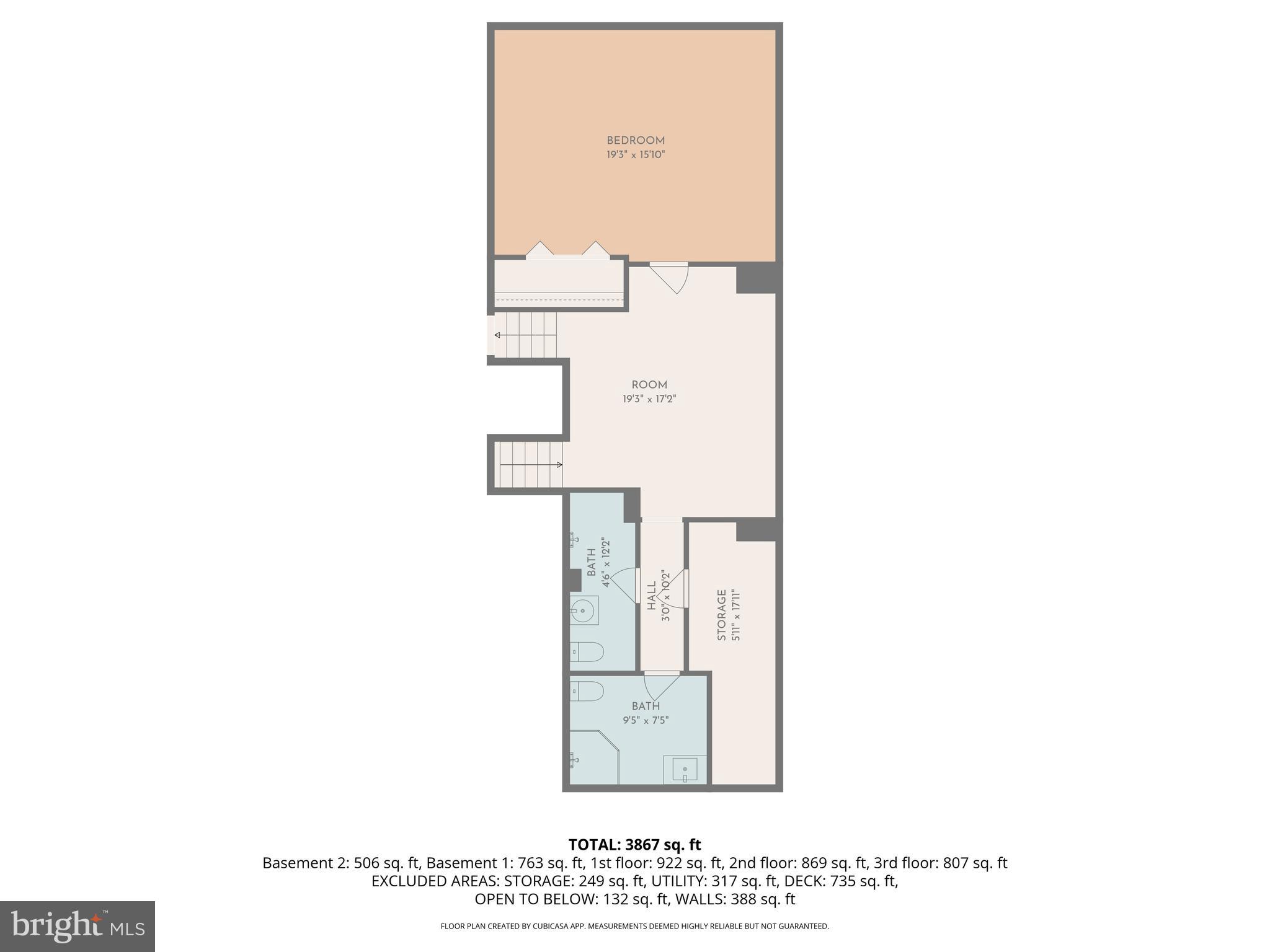 1700 Terrace Road Baltimore, MD 21209 - Photo 36 of 38 Lower Level 1 - Floor Plan