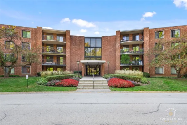 a small garden in the corner of a building