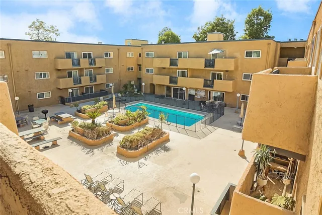 a view of a kitchen with furniture