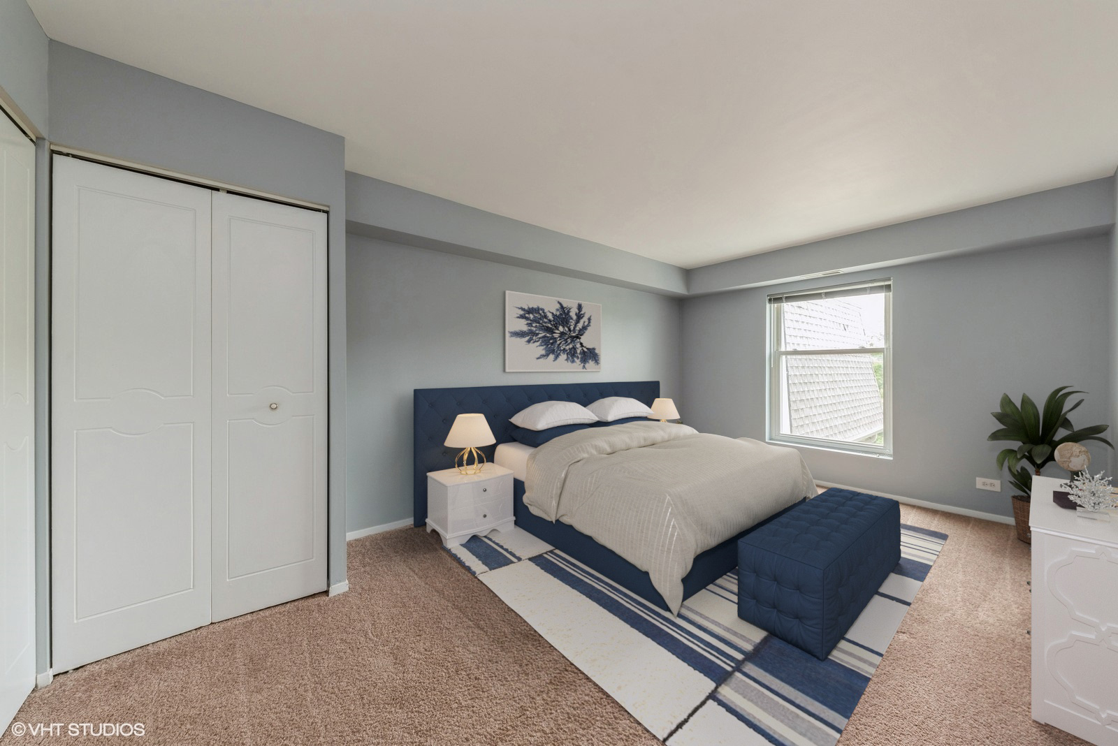 806 North River Road, Unit 3A Mount Prospect, IL 60056 - Photo 6 of 11 a bedroom with a bed and window