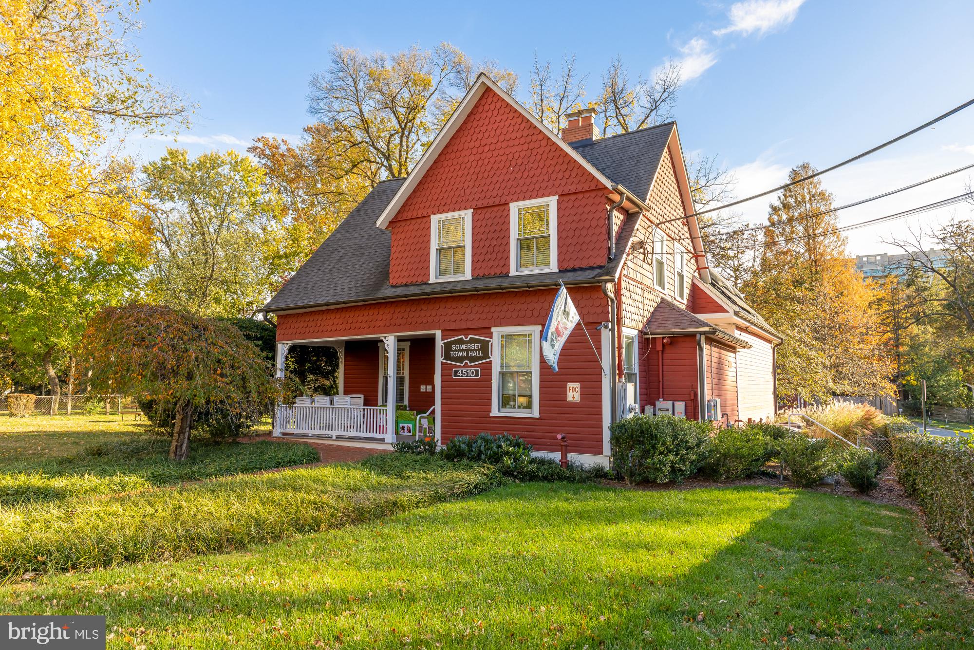 4911 Falstone Avenue Chevy Chase, MD 20815 - Photo 50 of 58 a front view of a house with garden