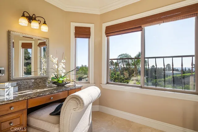 a room with furniture and windows