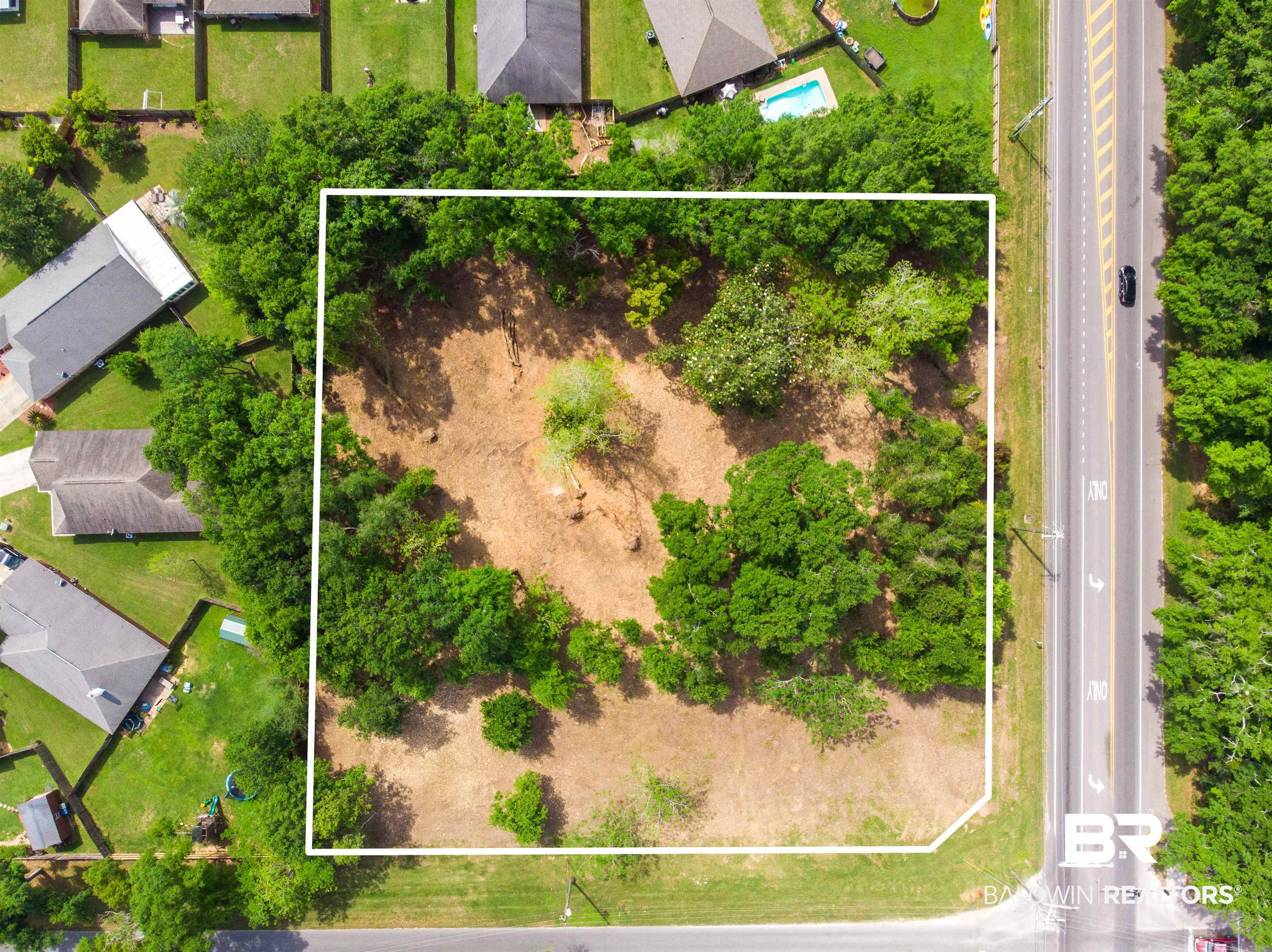 104 North Hickory Street Foley, AL 36535 - Photo 10 of 16 Aerial view of subject pr