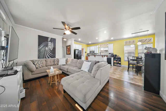 a spacious bedroom with a bed and closet