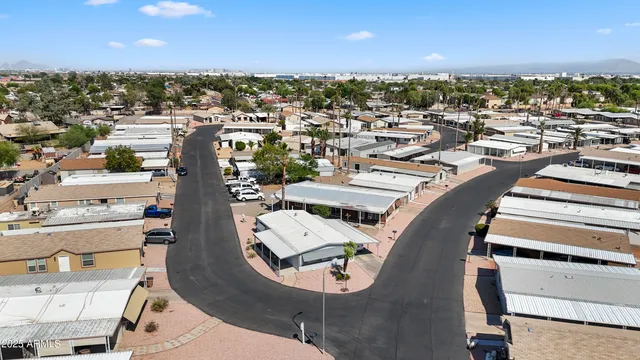 an aerial view of a city with lots of residential buildings