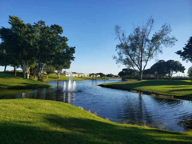 a view of lake from a yard