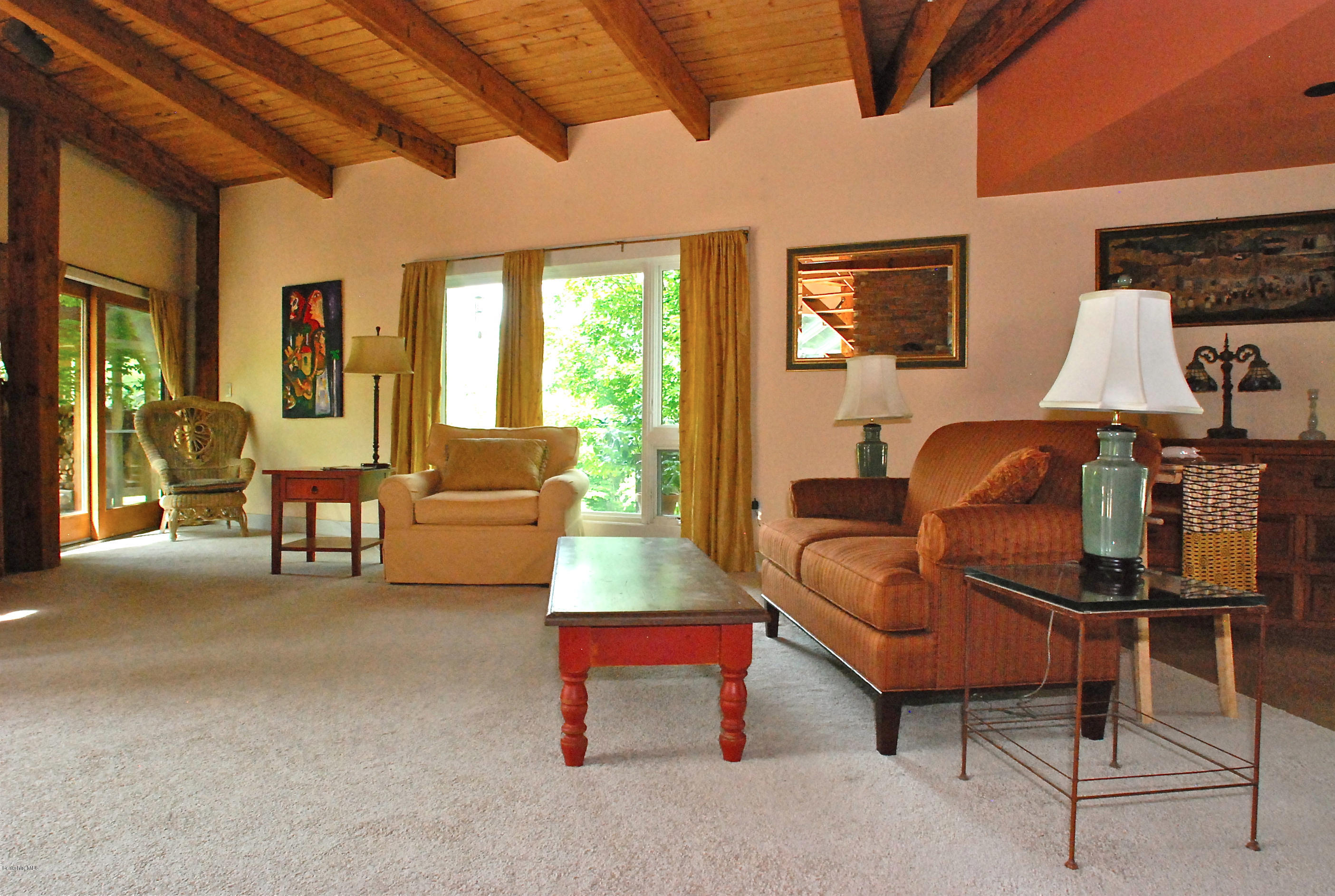 77 Lenox Road West Stockbridge, MA 01266 - Photo 5 of 40 a living room with furniture and a flat screen tv