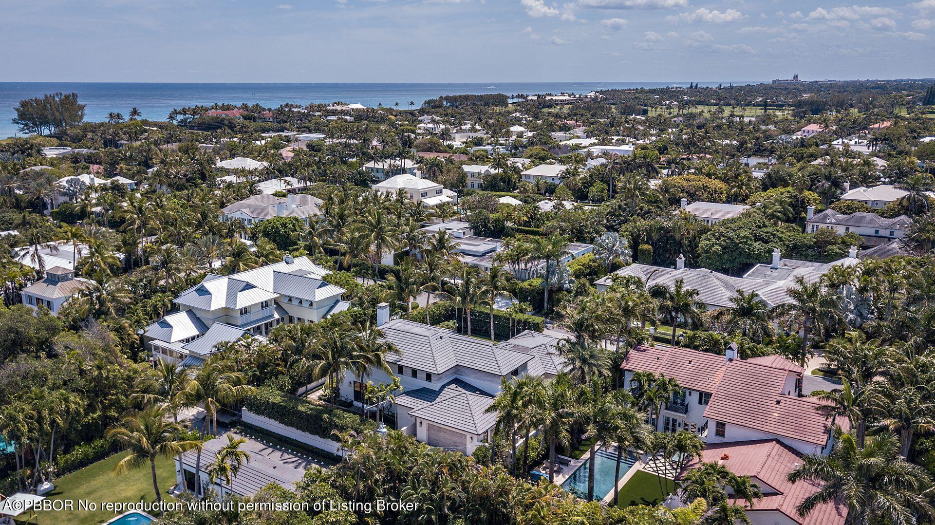325 Garden Road Palm Beach, FL 33480 - Photo 49 of 57 an aerial view of a city with lots of residential buildings