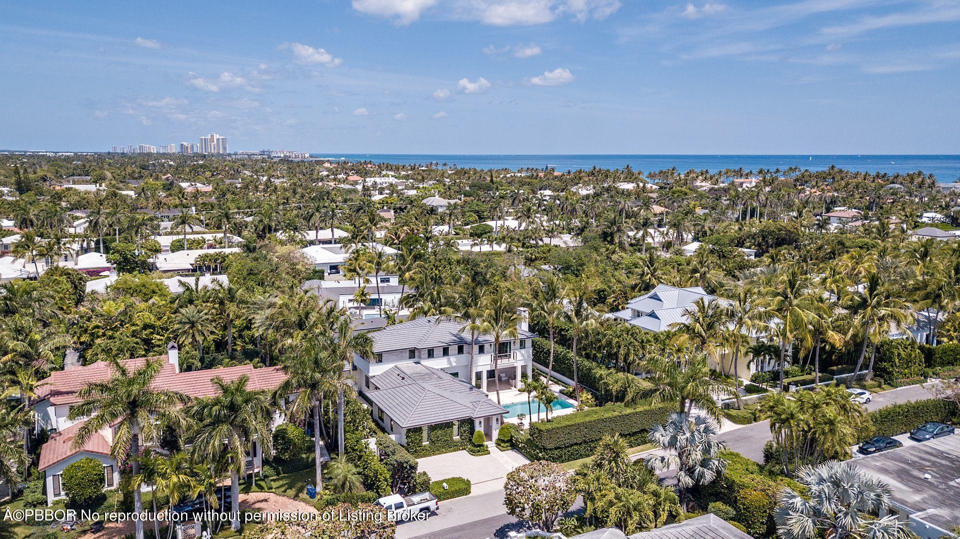325 Garden Road Palm Beach, FL 33480 - Photo 54 of 57 an aerial view of residential houses with city view
