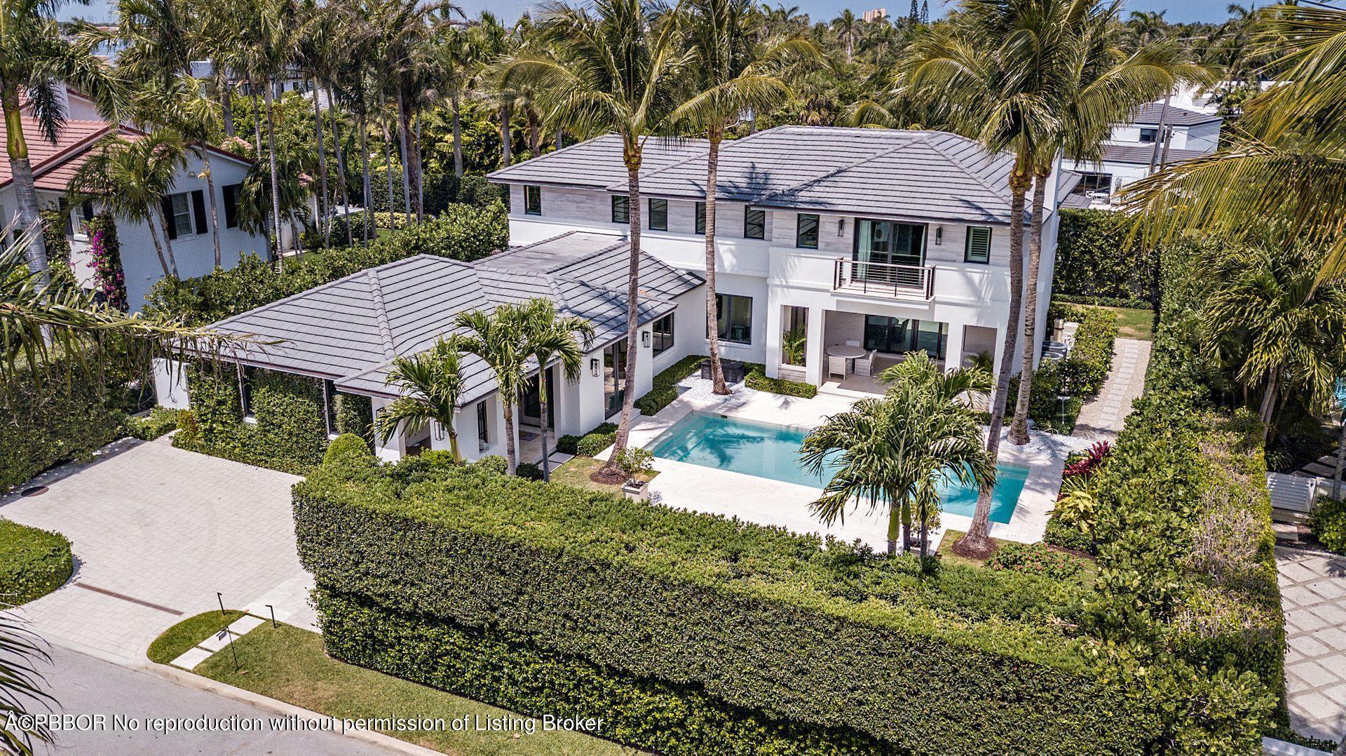 325 Garden Road Palm Beach, FL 33480 - Photo 56 of 57 a aerial view of a house next to a yard