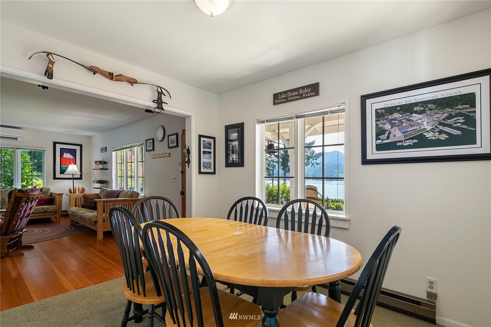 2964 North Shore Road Bellingham, WA 98226 - Photo 19 of 40 a view of a a dining room with furniture window and wooden floor
