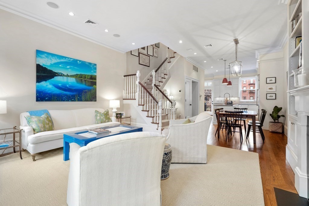 173 Warren Avenue, Unit 2 Boston, MA 02116 - Photo 5 of 32 a living room with furniture and kitchen view