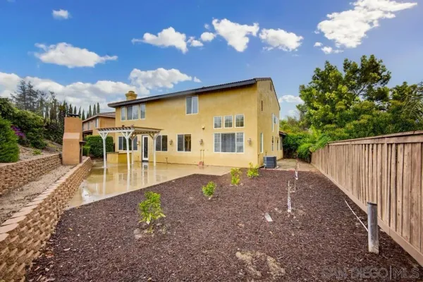 a swimming pool with outdoor seating and yard