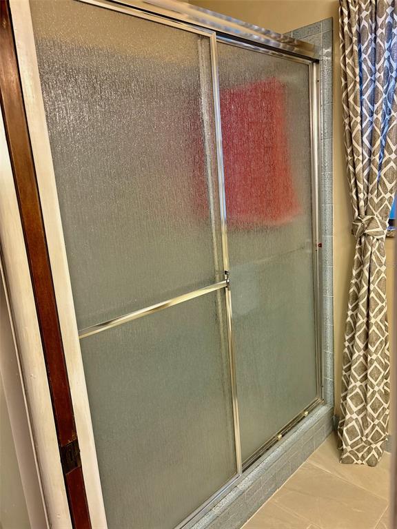 19807 Southwest 85th Loop Dunnellon, FL 34432 - Photo 38 of 60 a bathroom with a shower and a glass door