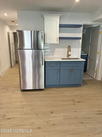 a large kitchen with a lot of counter space