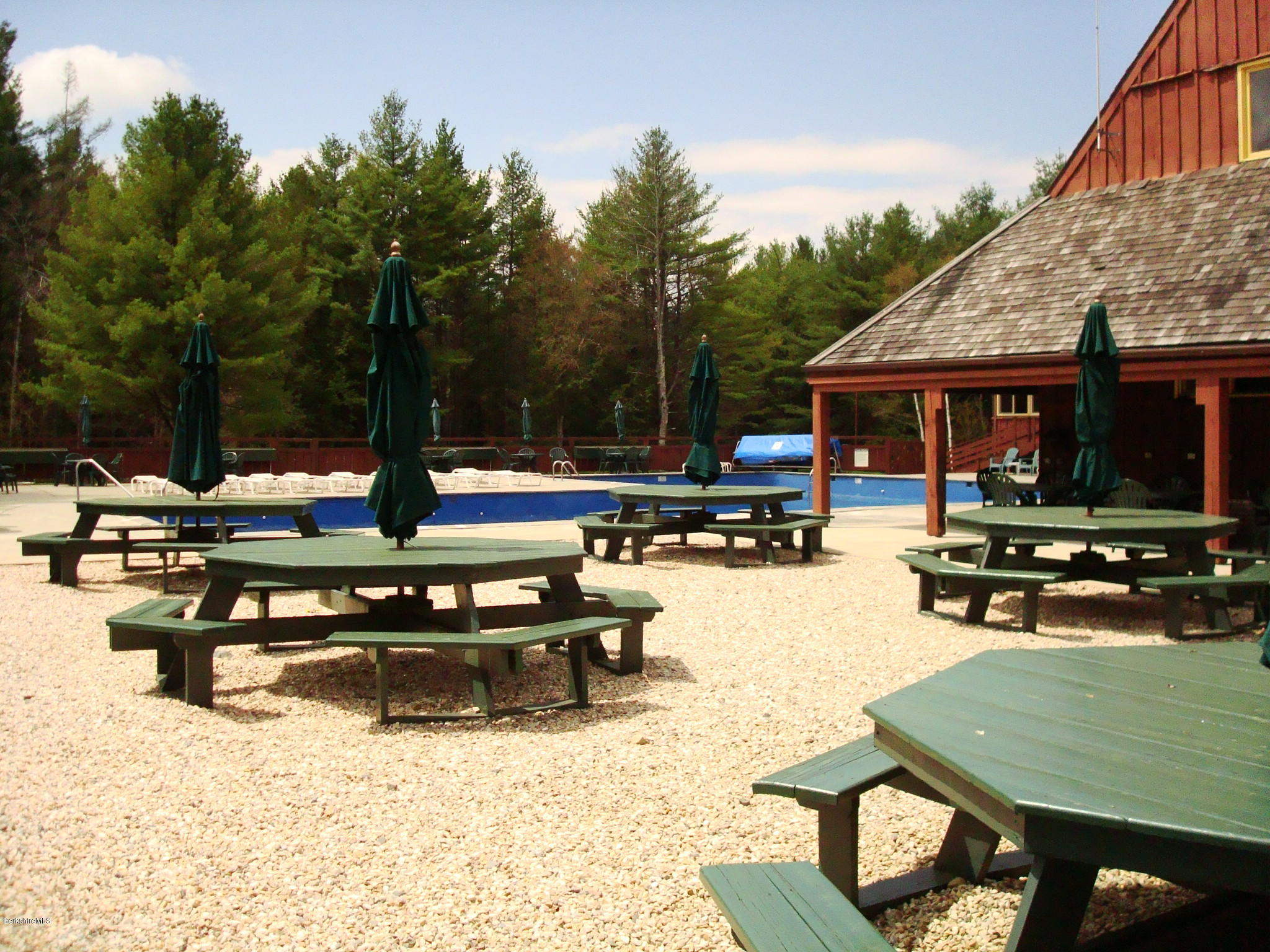 7 North Main Road Otis, MA 01253 - Photo 8 of 24 a view of a swimming pool with a patio