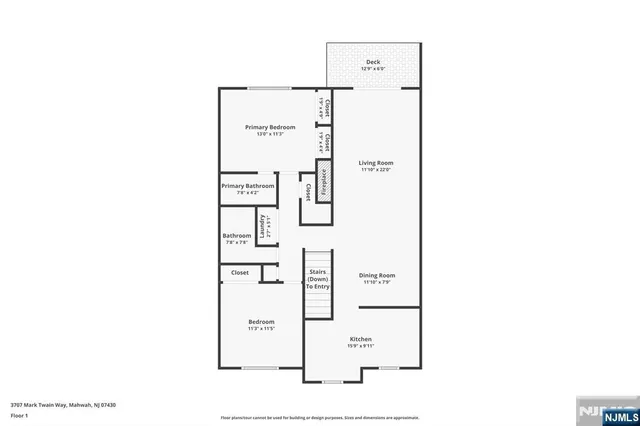 $480,000 | 3707 Mark Twain Way, Mahwah, NJ 07430