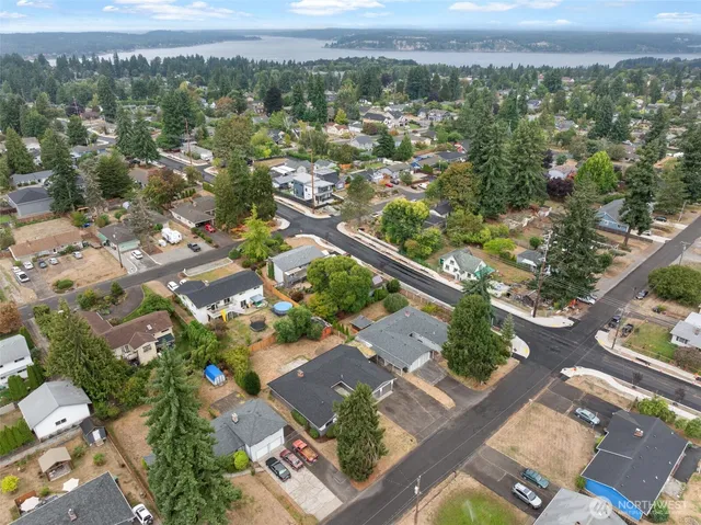 an aerial view of multiple house