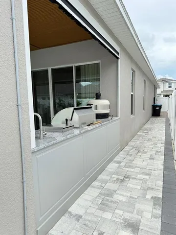 a view of outdoor space with seating area