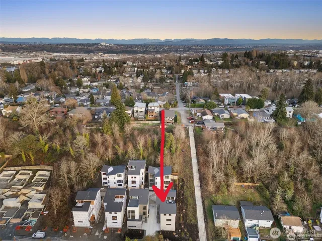 a view of city and mountain