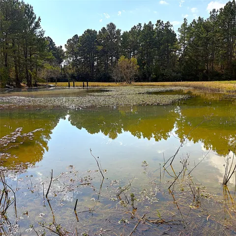 a view of a lake with an ocean beach