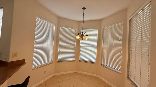 a view of a room with a window