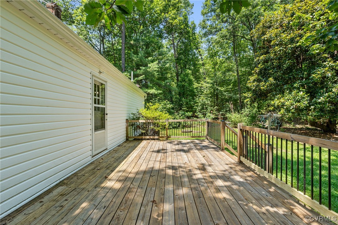 2812 Chapel Road New Canton, VA 23123 - Photo 32 of 32 a view of a balcony with wooden floor