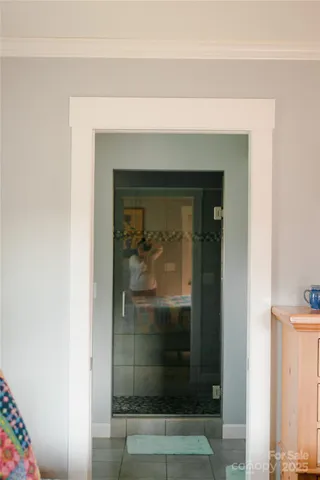 a closeup of a glass door