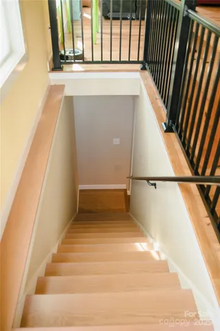 a view of a staircase