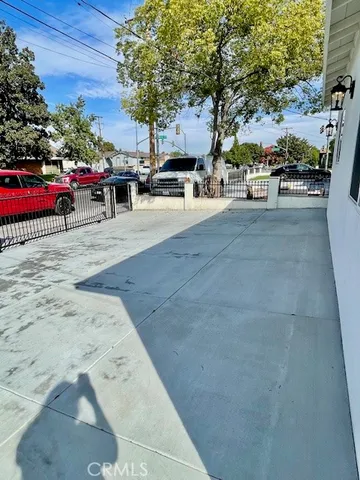 a view of outdoor space with seating