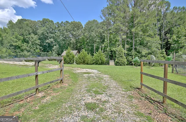 a view of an outdoor space and a yard