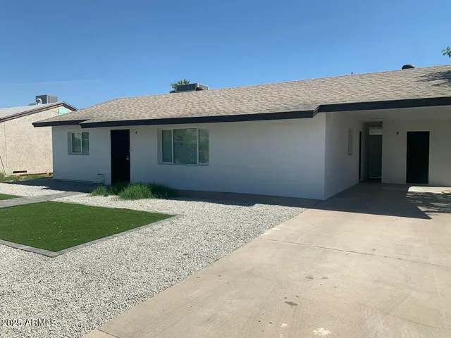 a backyard of a house