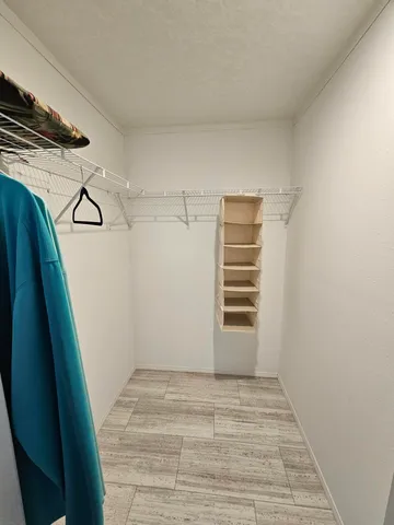 a view of a room with storage and utility