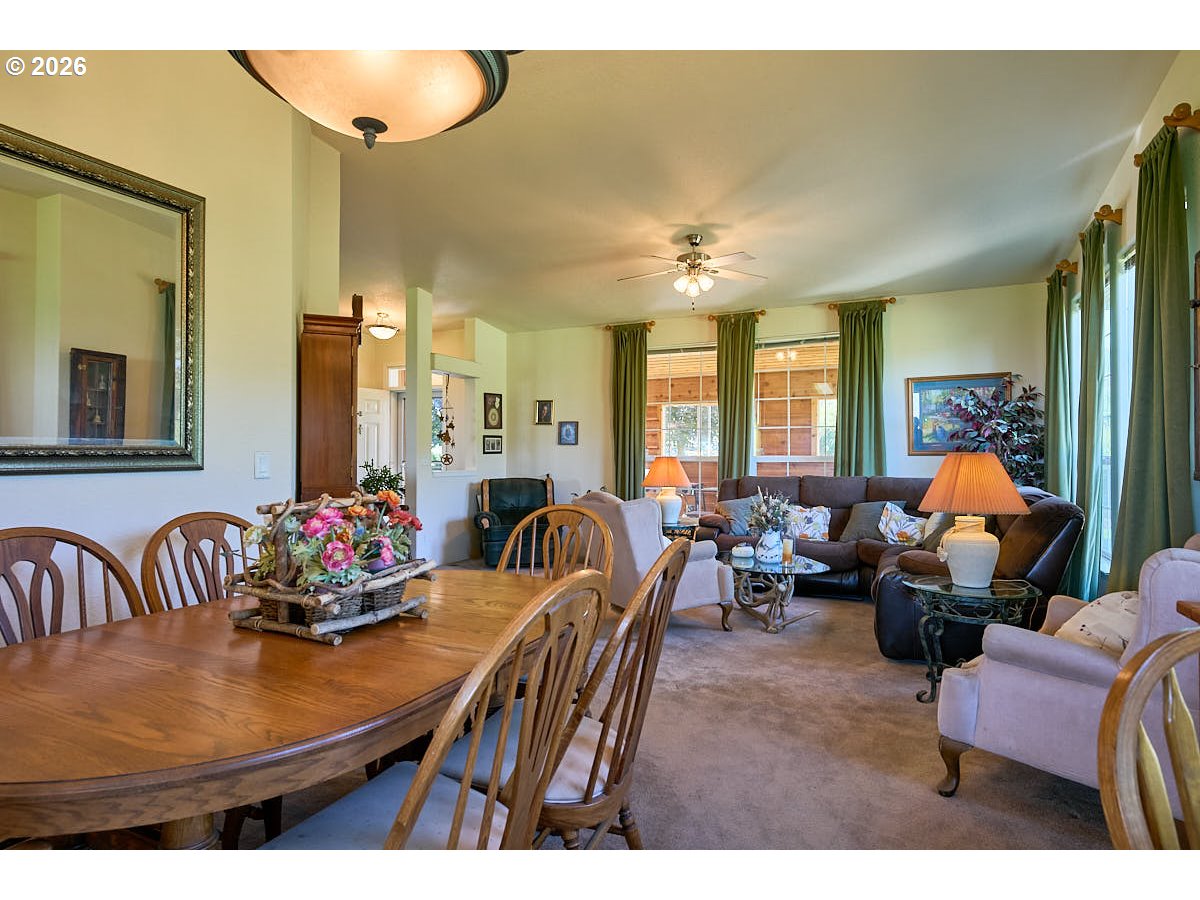 67079 Lostine River Road Lostine, OR 97857 - Photo 5 of 41 a view of a dining room with furniture and chandelier