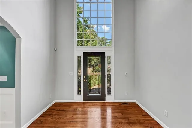 a view of an front door