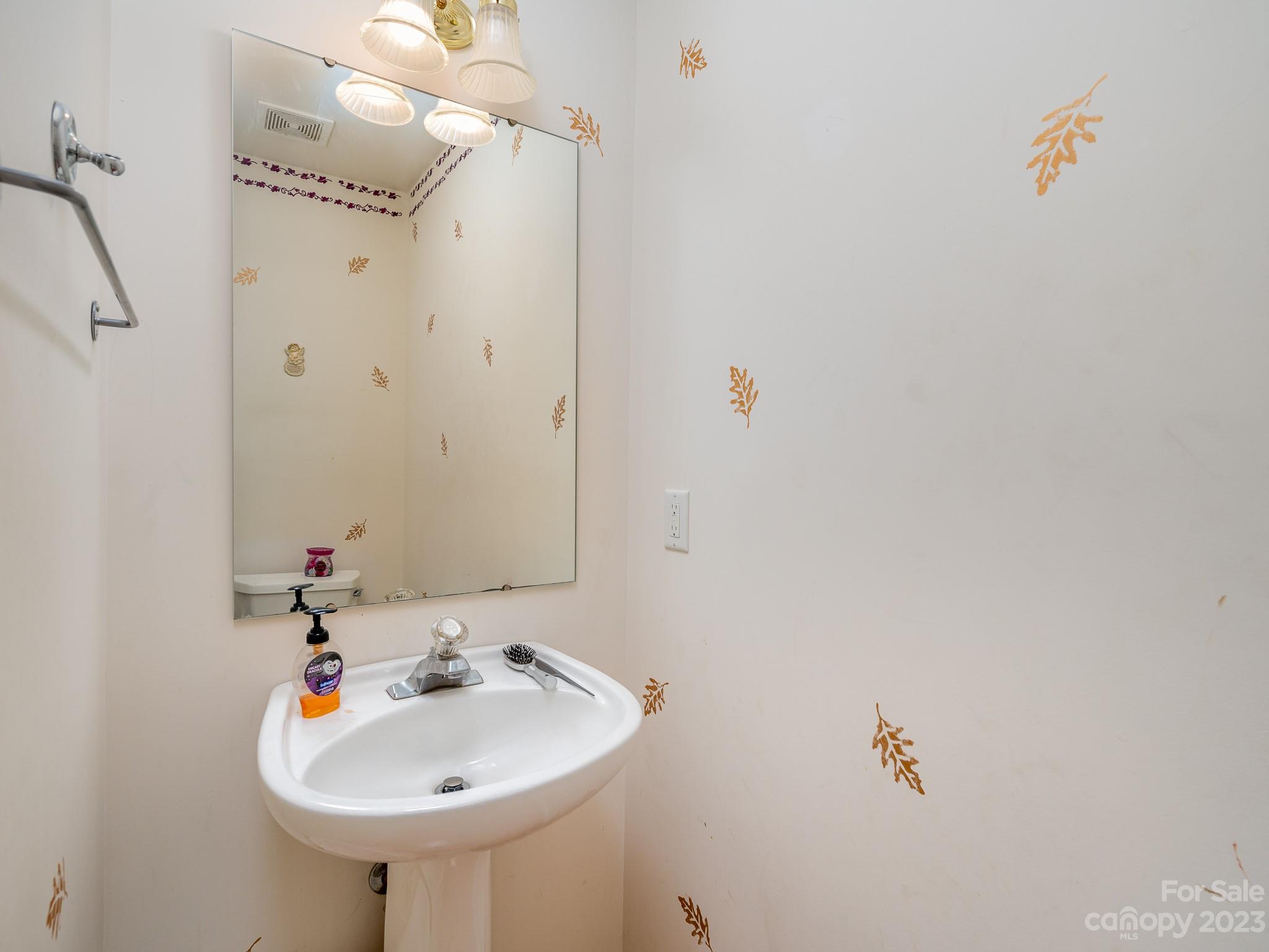 12119 Shadow Ridge Lane Charlotte, NC 28273 - Photo 14 of 28 a bathroom with a sink a mirror and shower